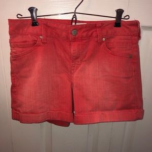 Salmon Jean Shorts